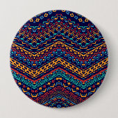 Ethnic Motifs Ronde Button 4,0 Cm (Voorkant)