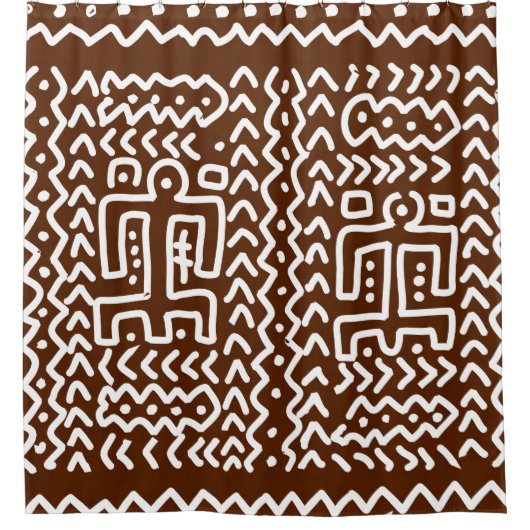 Ethnic Mudcloth Pattern Douchegordijn (Voorkant)