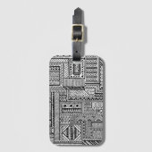 Ethnic Ornament Bagagelabel (Voorkant (verticaal))