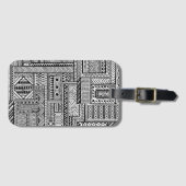 Ethnic Ornament Bagagelabel (Voorkant (horizontaal))