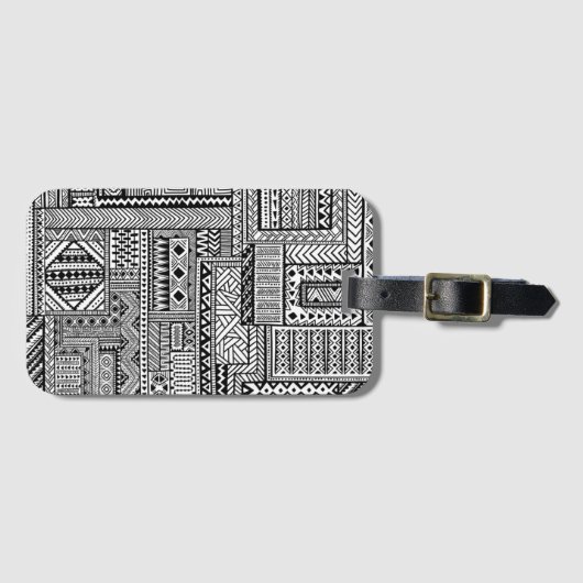 Ethnic Ornament Bagagelabel (Voorkant (horizontaal))