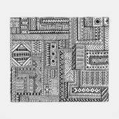 Ethnic Ornament Fleece Deken (Voorkant (Horizontaal))
