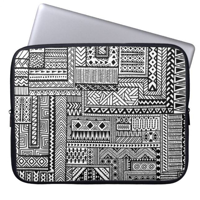 Ethnic Ornament Laptop Sleeve (Voorkant)