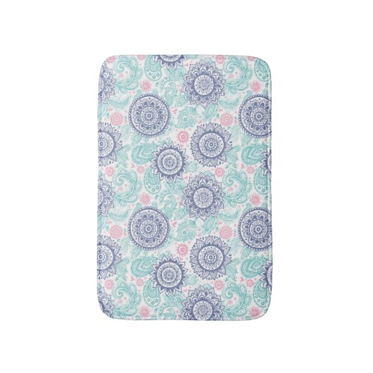 Ethnic Paisley Pattern Badmat (Voorkant Verticaal)