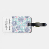 Ethnic Paisley Pattern Bagagelabel (Achterkant horizontaal)
