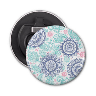 Ethnic Paisley Pattern Button Flesopener