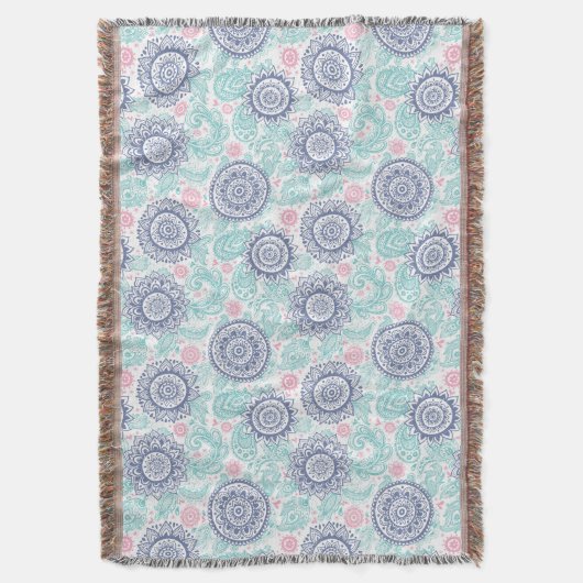 Ethnic Paisley Pattern Deken (Voorkant Verticaal)