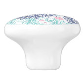 Ethnic Paisley Pattern Keramische Knop (Zijkant)