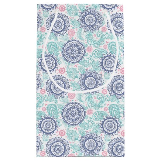 Ethnic Paisley Pattern Klein Cadeauzakje (Achterkant)