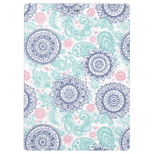 Ethnic Paisley Pattern Klembord (Achterkant)