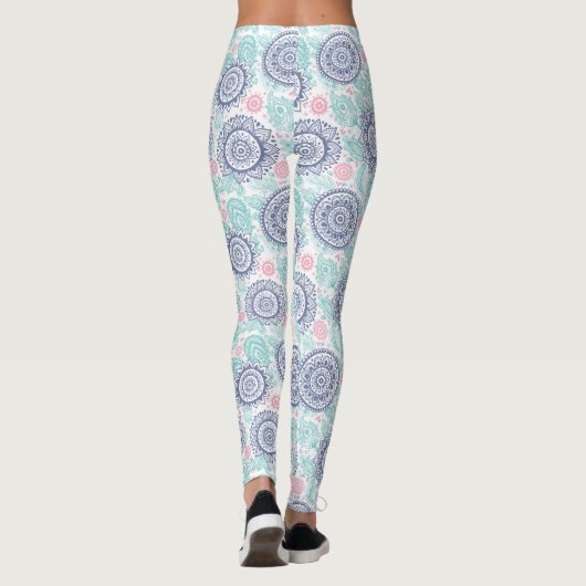 Ethnic Paisley Pattern Leggings (Achterkant)