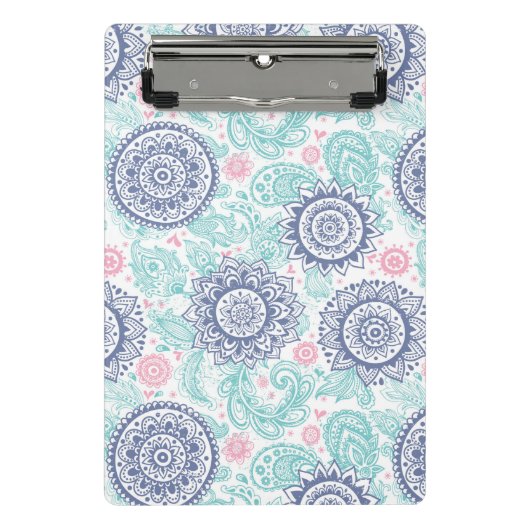 Ethnic Paisley Pattern Mini Klembord (Voorkant)