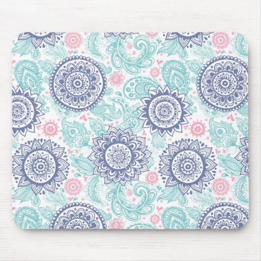 Ethnic Paisley Pattern Muismat (Voorkant)