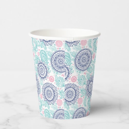 Ethnic Paisley Pattern Papieren Bekers (Rechts)