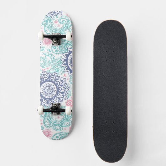 Ethnic Paisley Pattern Persoonlijk Skateboard (Voorkant)