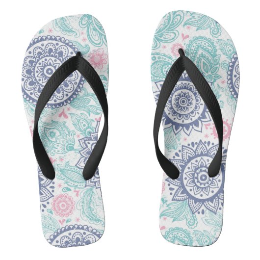 Ethnic Paisley Pattern Teenslippers (Voetbed)