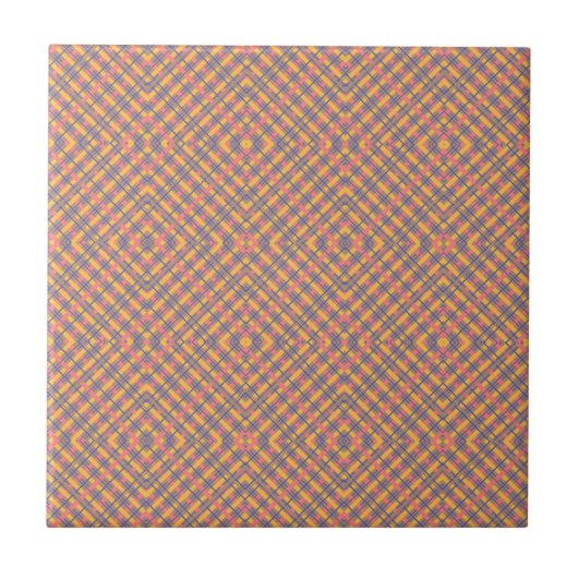 Ethnic Pattern Print Ceramic Tile Tegeltje (Voorkant)