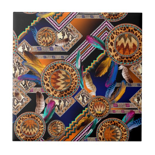 Ethnic Pattern Tegeltje (Voorkant)