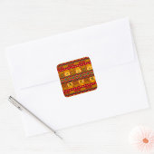 Ethnic Pattern Tribal Square Sticker