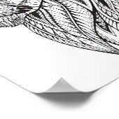 Ethnic Patterned Lion Head 2 Poster (Hoek)