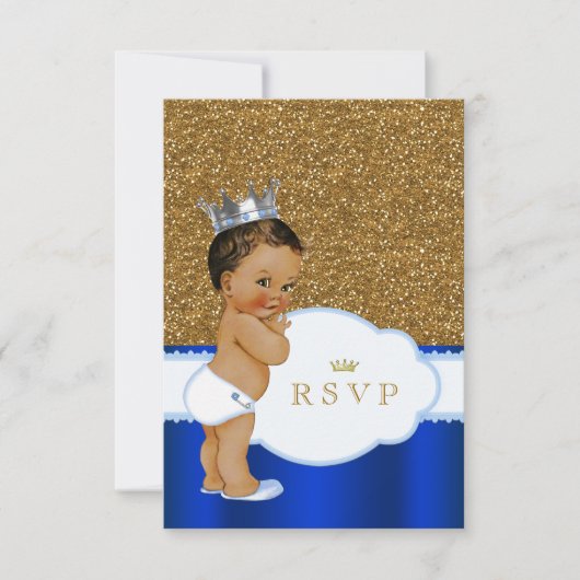 Ethnic Prince Baby shower RSVP (Voorkant)