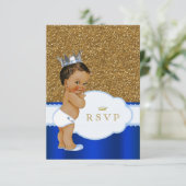 Ethnic Prince Baby shower RSVP (Staand voorkant)