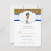 Ethnic Prince Baby shower RSVP (Achterkant)