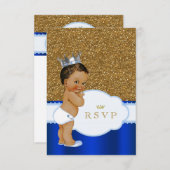Ethnic Prince Baby shower RSVP (Voorkant / Achterkant)
