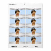 Ethnic Prince Baby shower Waterflesetiket Etiket (Full Sheet)