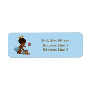 Ethnic Prince Phone Suitcase Blue Baby shower Etiket