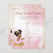 Ethnic Princess Baby shower Games (Voorkant / Achterkant)