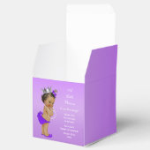 Ethnic Princess Baby shower Lavender Bedankdoosjes (Geopend)