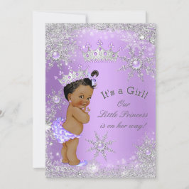 Ethnic Princess Baby shower Lavender Wonderland Kaart