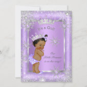 Ethnic Princess Baby shower Paars Wonderland Kaart (Voorkant)