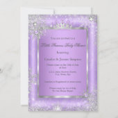 Ethnic Princess Baby shower Paars Wonderland Kaart (Achterkant)