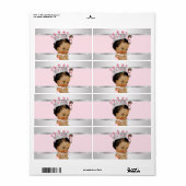 Ethnic Princess Baby shower Waterflesetiket Etiket (Full Sheet)