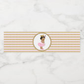 Ethnic Princess Baby shower Waterflesetiketten Waterfles Etiket (Enkel label)