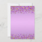 Ethnic Princess Lavender Gold Baby shower Kaart (Achterkant)