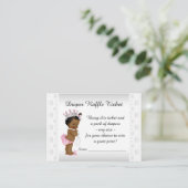 Ethnic Princess Pearls Diaper Raffle Ticket Informatiekaartje (Staand voorkant)