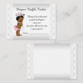 Ethnic Princess Pearls Diaper Raffle Ticket Informatiekaartje (Voorkant / Achterkant)