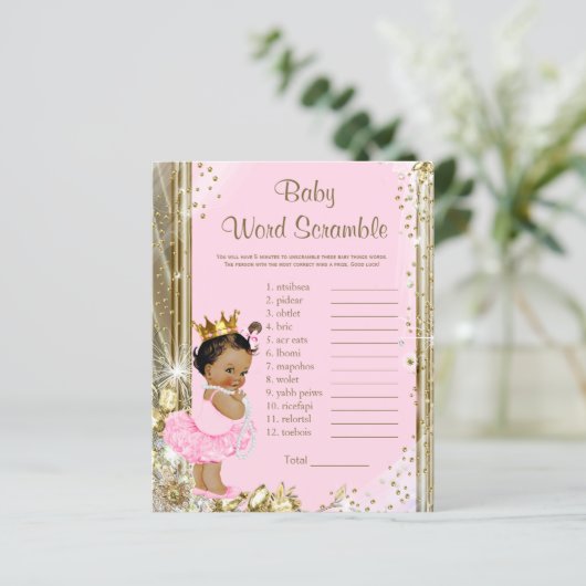 Ethnic Princess Tutu Baby shower Games (Staand voorkant)