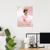Ethnic Princess Tutu Baby shower Welkomstteken Poster (Thuiskantoor)