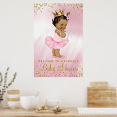Ethnic Princess Tutu Baby shower Welkomstteken Poster (Keuken)