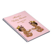 Ethnic Princess Twins Pink Quilted Guestbook Notitieboek (Rechterzijde)