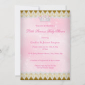 Ethnic Prinses Baby shower Pink Tutu Gold Kaart (Achterkant)