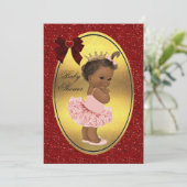 Ethnic Prinses Ballerina Fake Gold Foil Glitter Kaart (Staand voorkant)