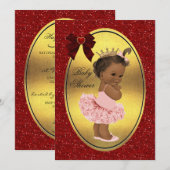 Ethnic Prinses Ballerina Fake Gold Foil Glitter Kaart (Voorkant / Achterkant)