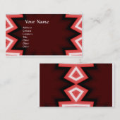 ETHNIC/RED WHITE GEOMETRIC ABSTRACT White Pearl Visitekaartje (Voorkant / Achterkant)
