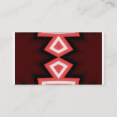 ETHNIC/RED WHITE GEOMETRIC ABSTRACT White Pearl Visitekaartje (Achterkant)