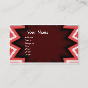 ETHNIC/RED WHITE GEOMETRIC ABSTRACT White Pearl Visitekaartje